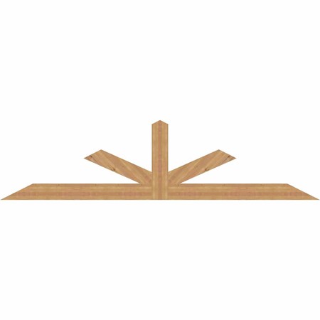 Ekena Millwork Saratoga Timber Gable Bracket, Western Red Cedar, 108"W x 27"H x 1 1/2"D x 5 1/2"F, 6/12 Pitch GBW108X27X0206SAR00SWR